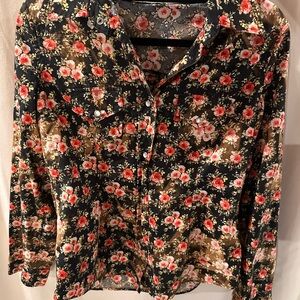 Floral Long Sleeve Women's Top